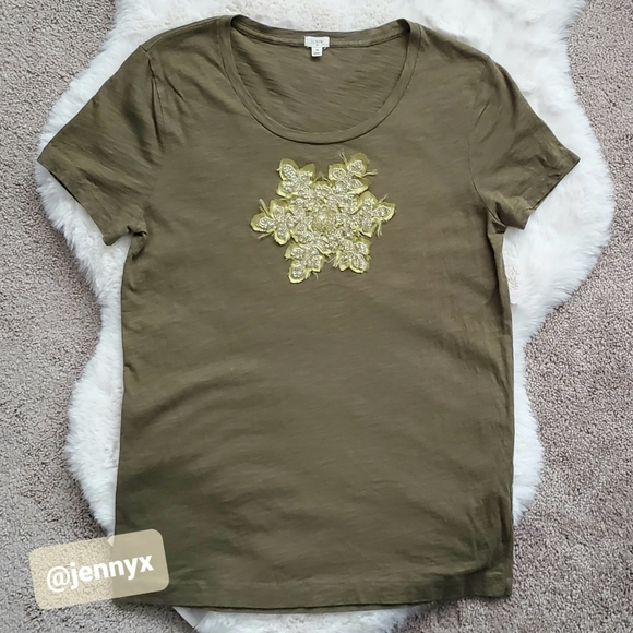 J. Crew Tops - J. Crew Snowflake Winter Holiday Shirt